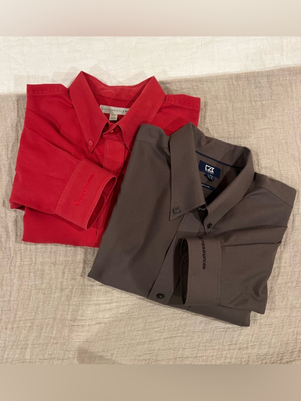 Cutter & Buck Button Down Shirt Lot (2) | EOG Resources Embroidered | XL & XXL